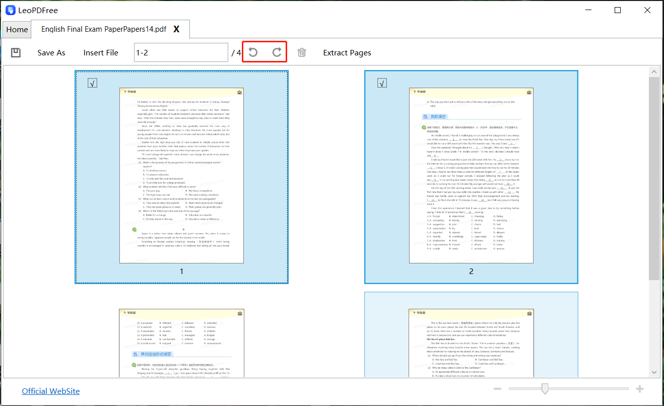 rotate pdf save LEOPDF