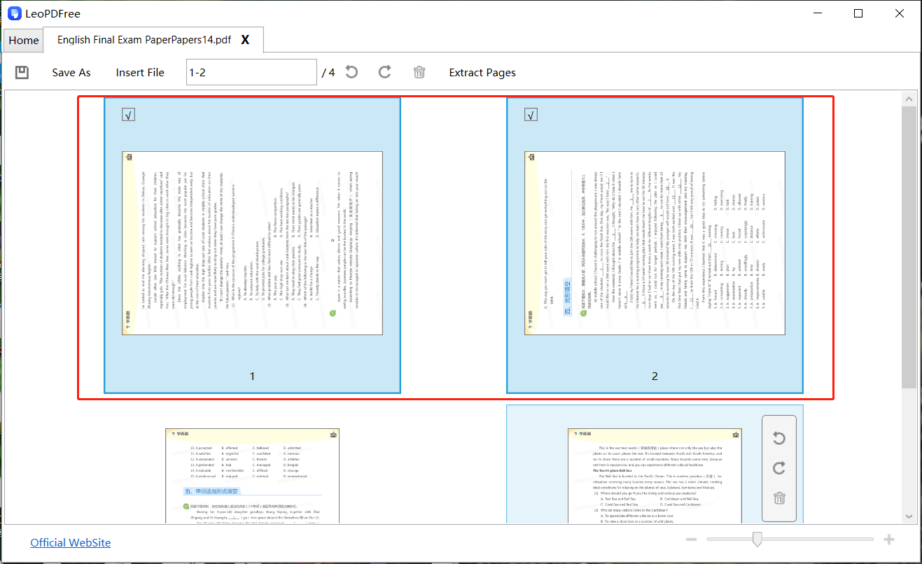 rotate pdf save LEOPDF