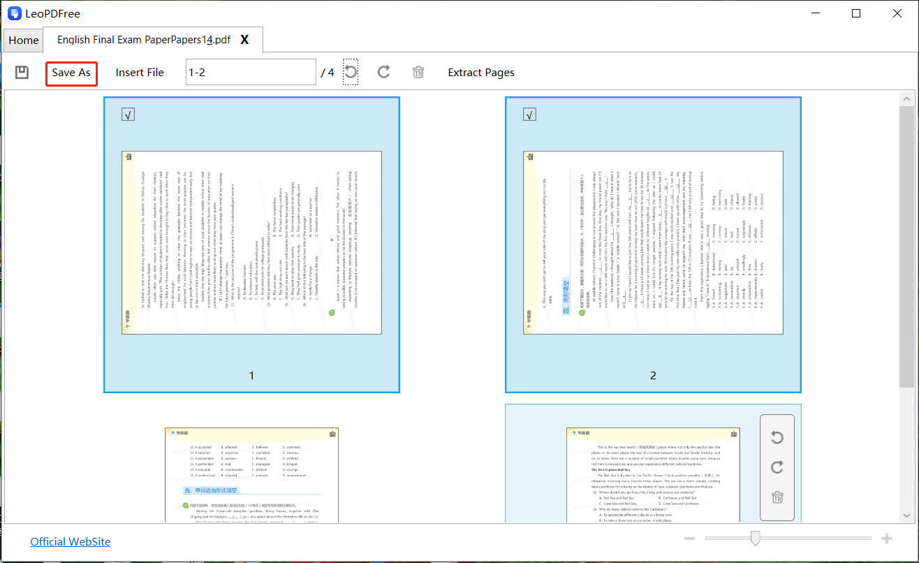 rotate pdf save LEOPDF