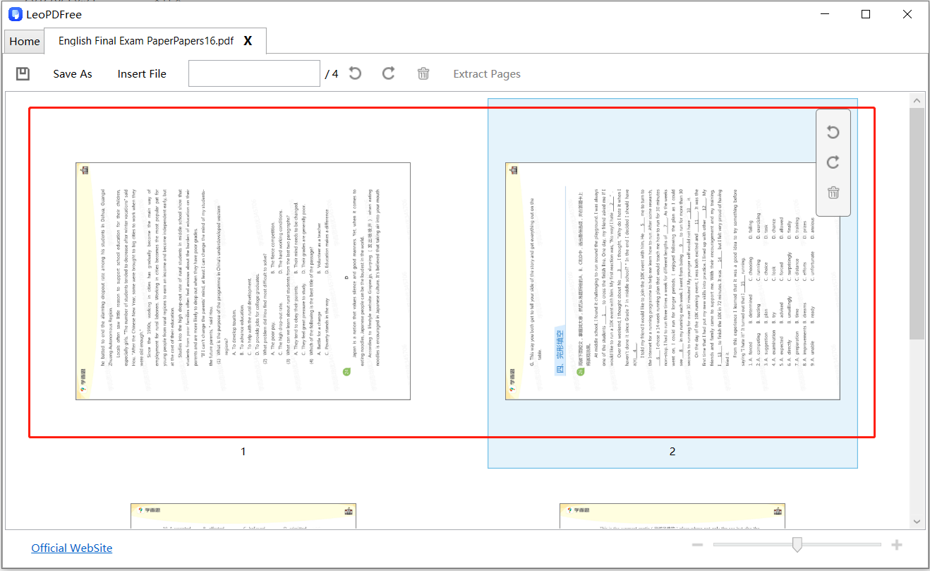 rotate pdf save LEOPDF