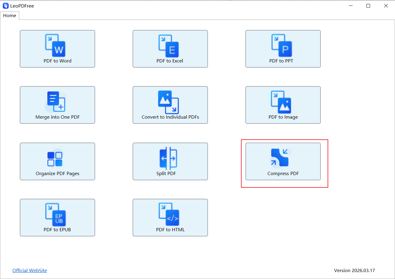 make a pdf smaller using LeoPDF