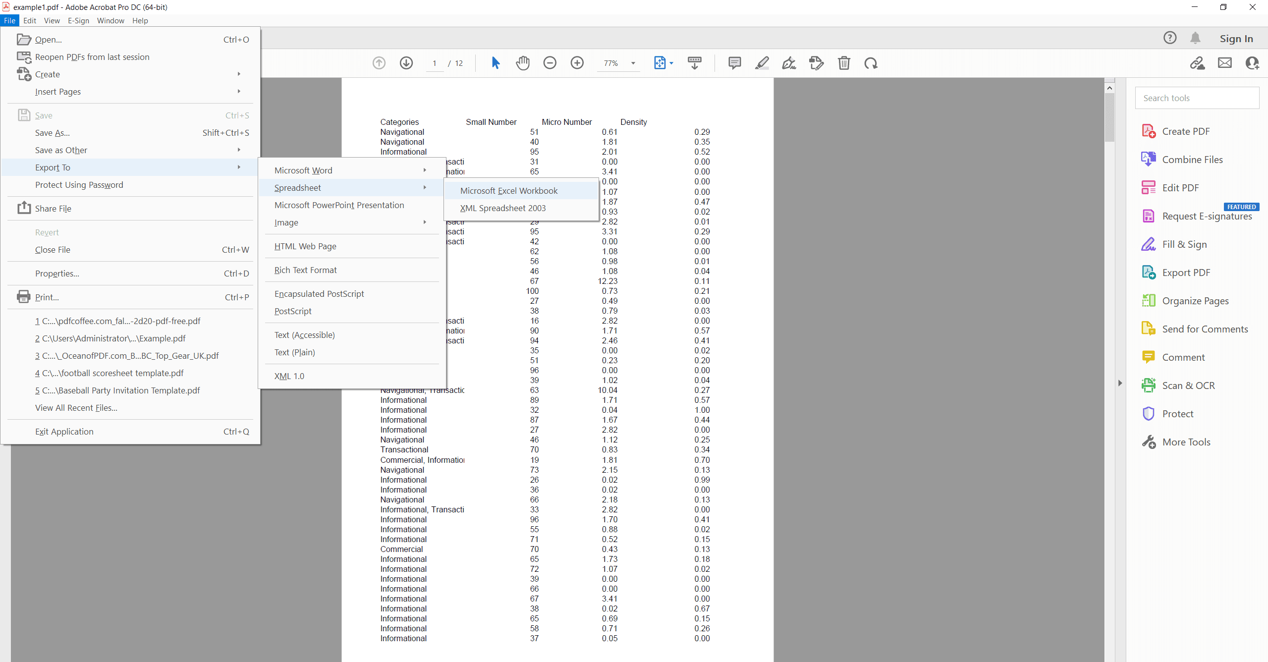 convert pdf to Excel at freepdfconvert.com
