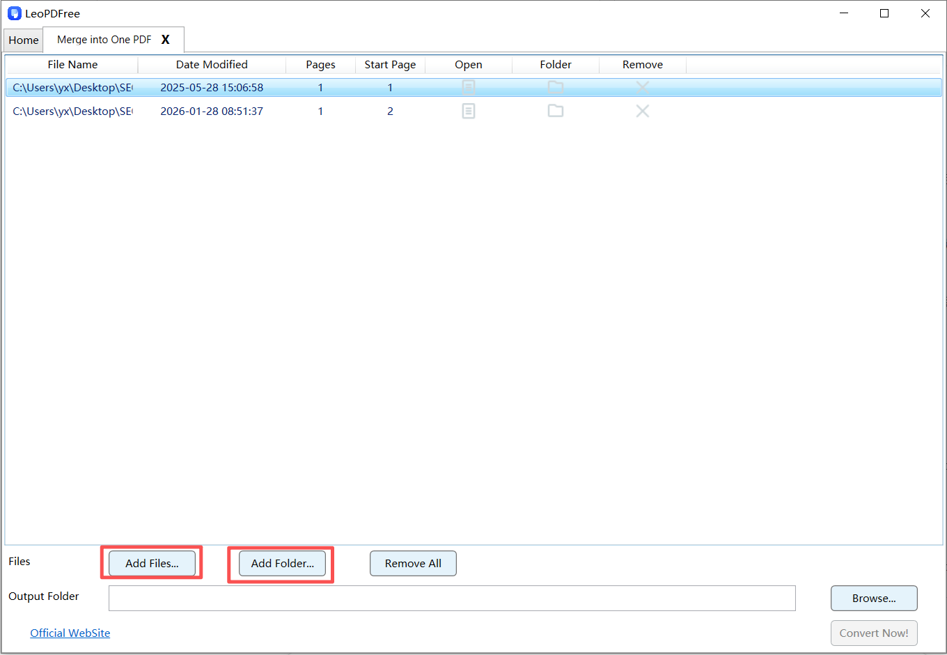convert image to pdf using LeoPDF step 2