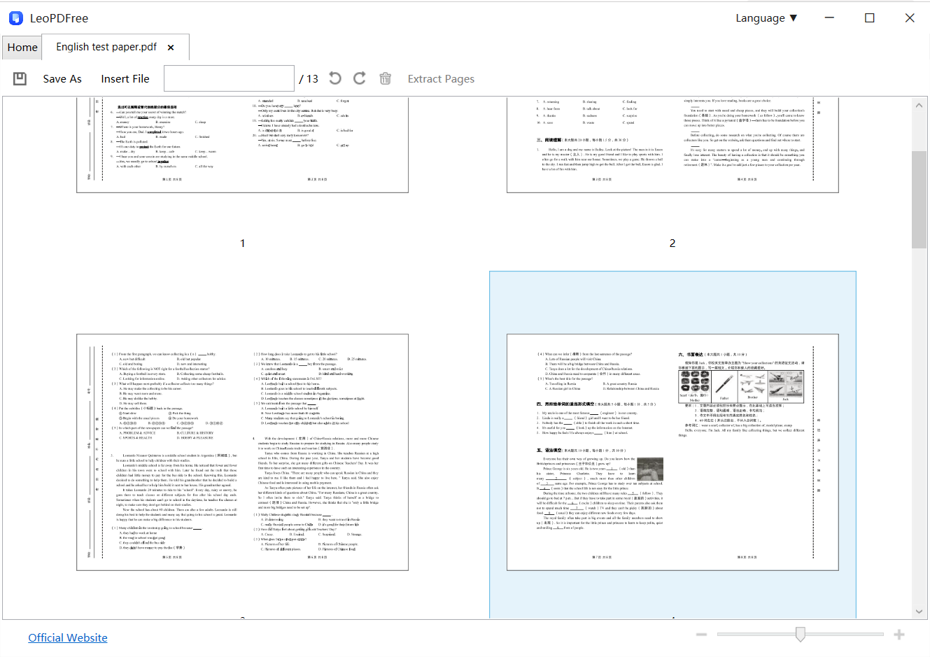 How to Extract pages from PDF?