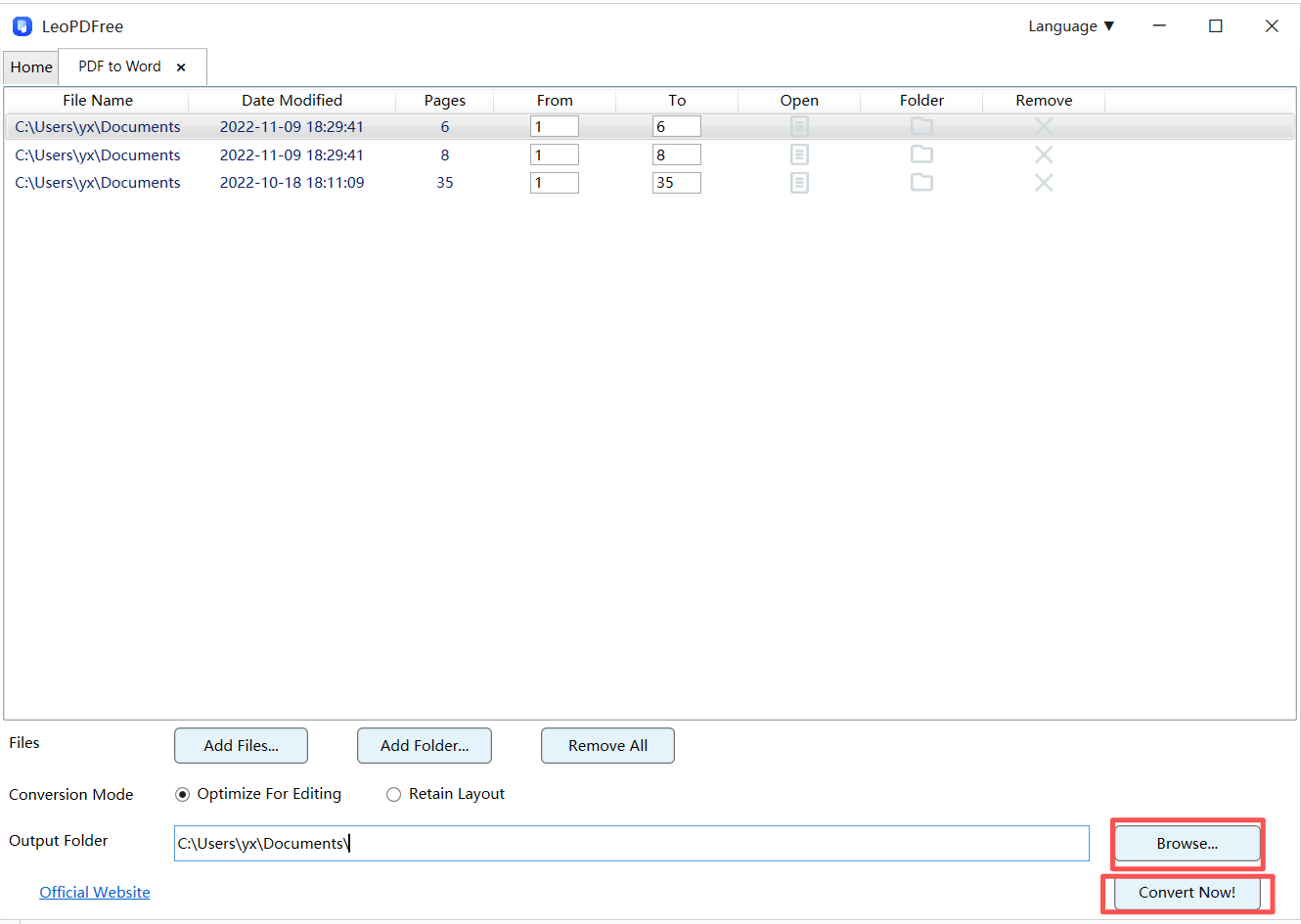 convert pdf to word step 3