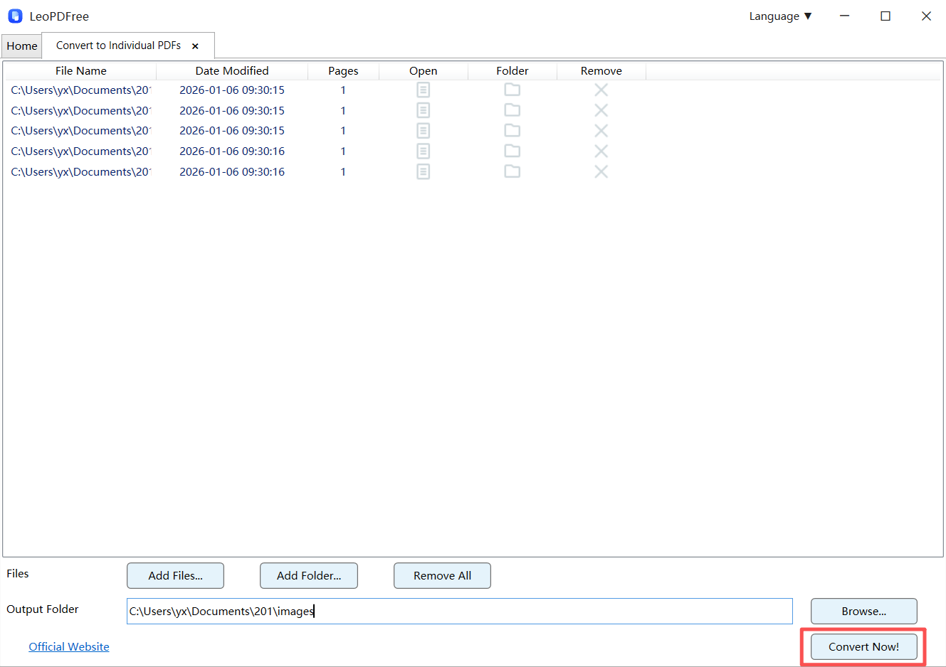 convert image to pdf using LeoPDF step 3