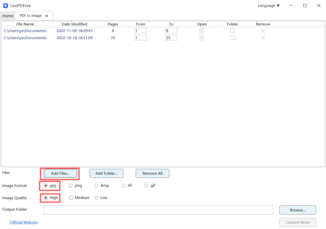 convert pdf to image step 2