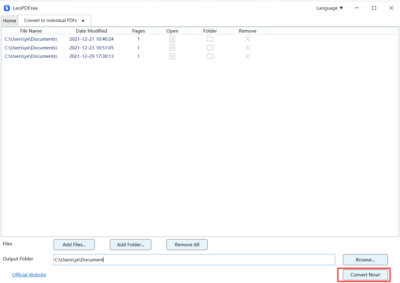 convert image to pdf using LeoPDF step 3