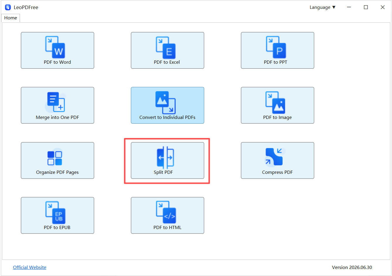 convert pdf to split at freepdfconvert.com